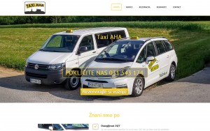 Taxi-AHA spletna stran