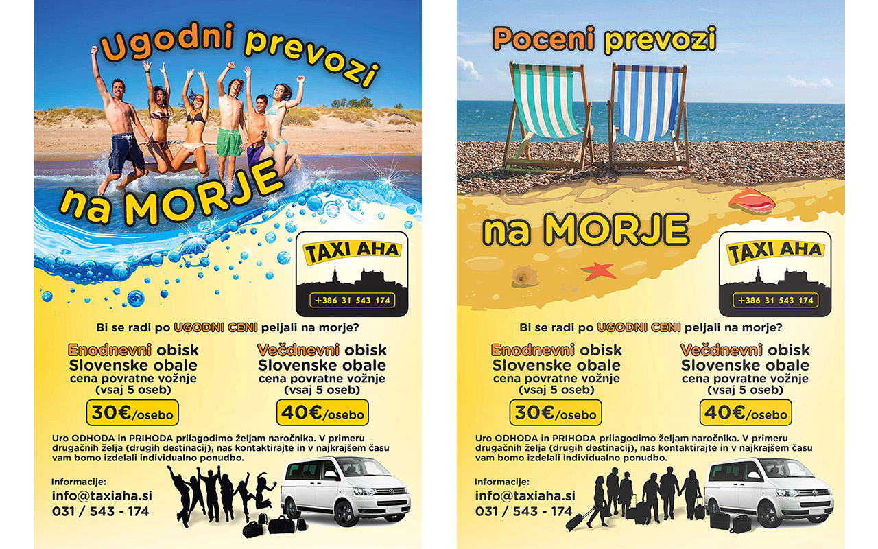 Taxi-AHA Ugodni prevozi na morje